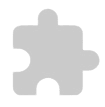 Puzzle piece icon on black background.
